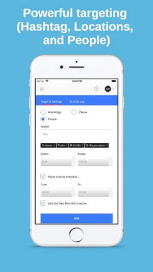  - instagram app that tracks activity of a specific follower