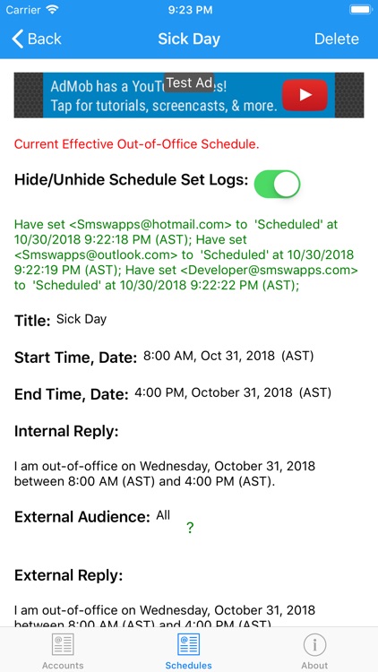 Out-of-Office Exchange Online screenshot-8
