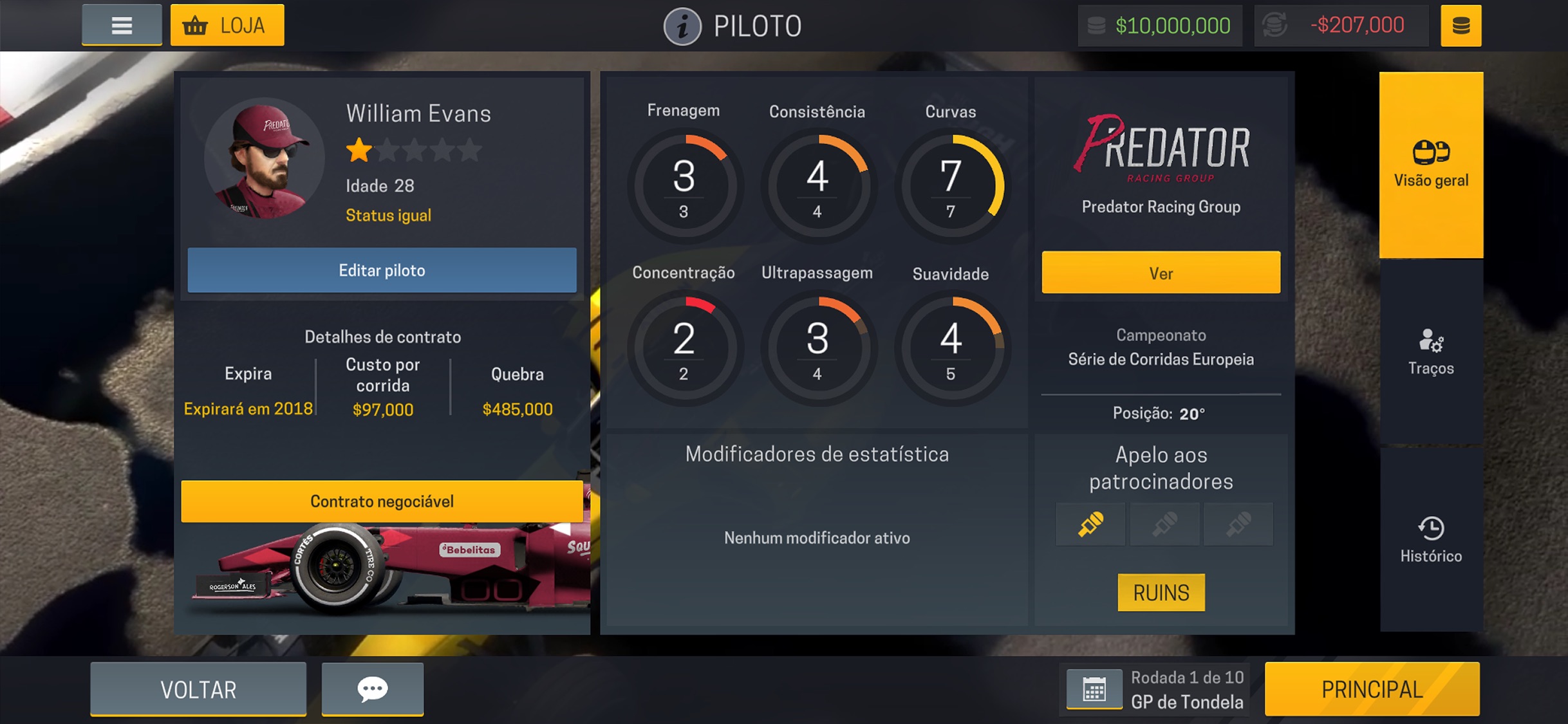Screenshot do app Motorsport Manager Mobile 2