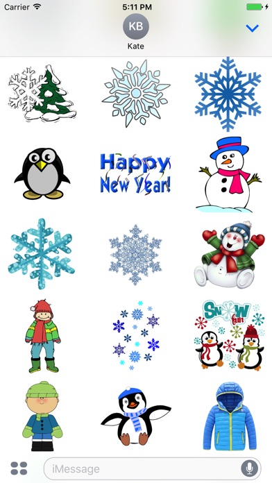 Fun Season Winter for iMessage screenshot 3