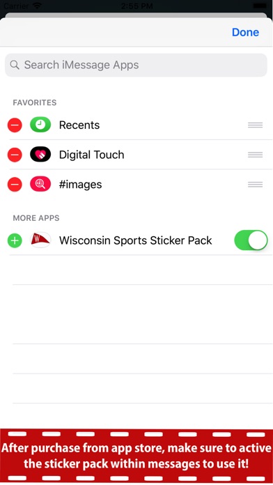 Wisconsin Sports Sticker Pack screenshot 3