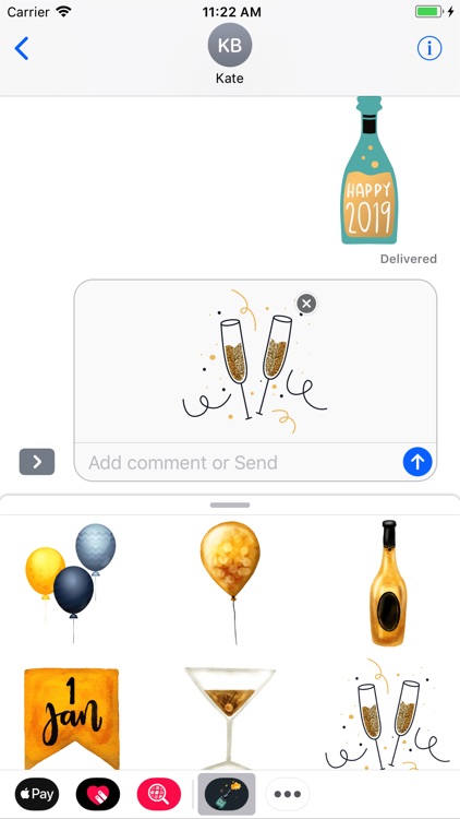 Party Champagne 2019 Stickers
