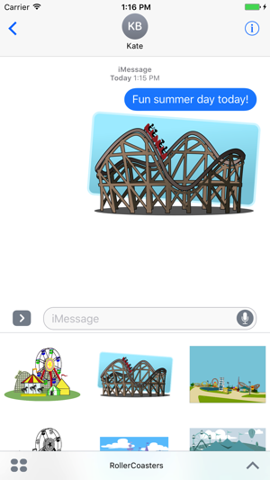 Roller Coaster Theme Park Stickers