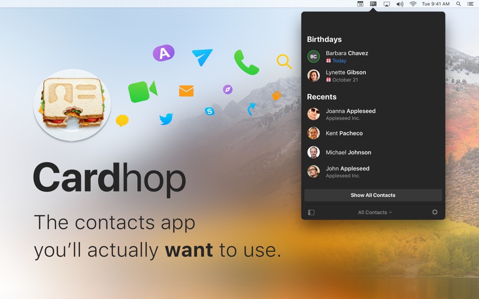 Cardhop 1.1  Manage your contacts