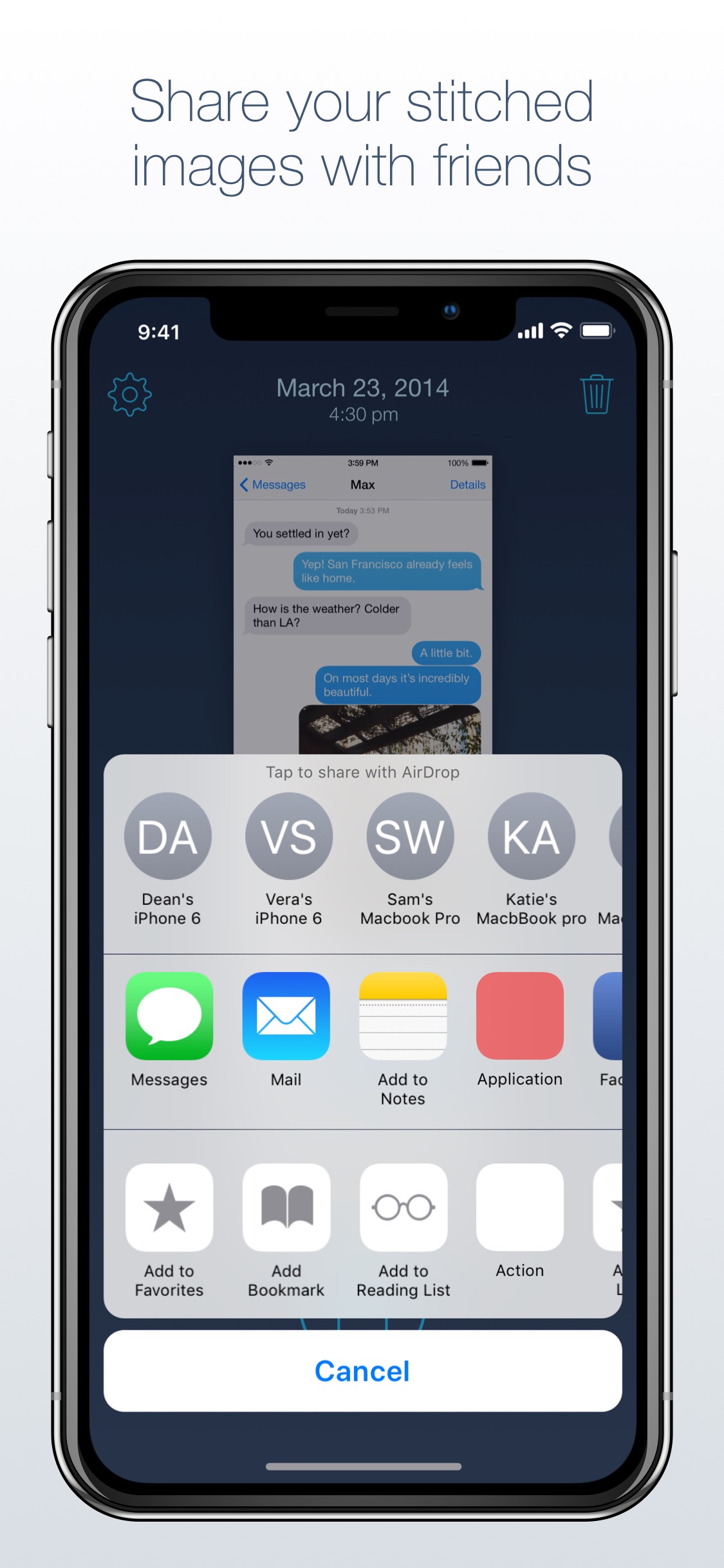 Screenshot do app Tailor - Screenshot Stitching