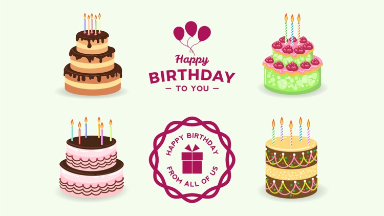 Birthday iMessage Sticker App screenshot-3