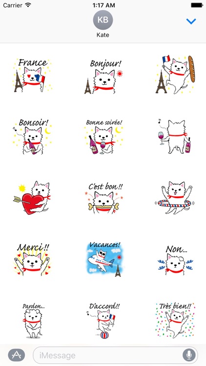 Westie Dog in Paris Sticker