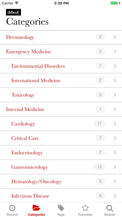 ddxof: medical algorithms screenshot 2