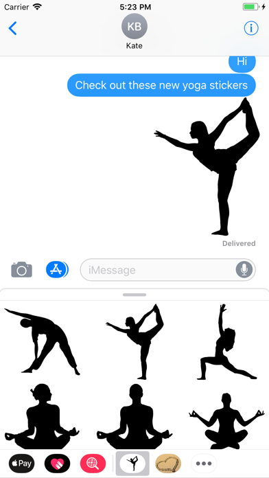 yoga pose stickers screenshot 3