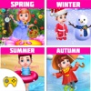Kids Learning Seasons