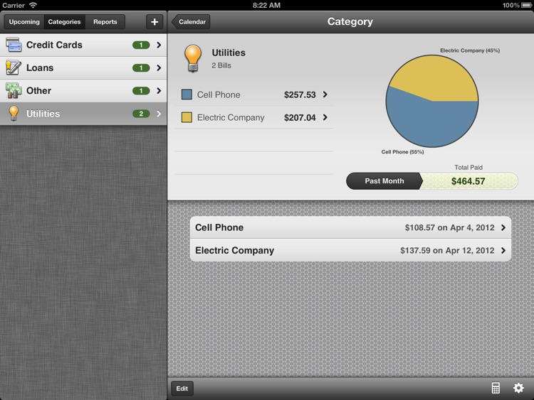 BillMinder 3 for iPad