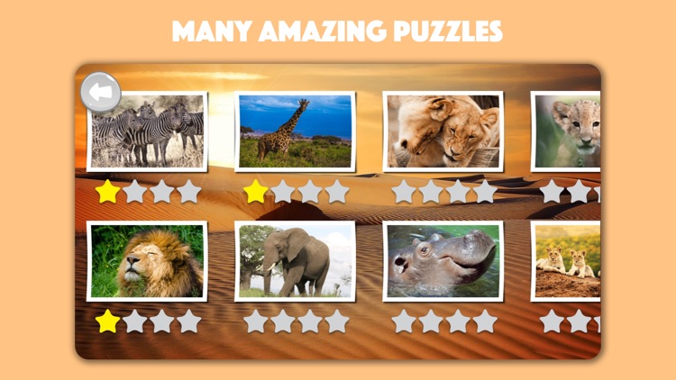 African Animal Jigsaw Puzzles for kids & toddlers