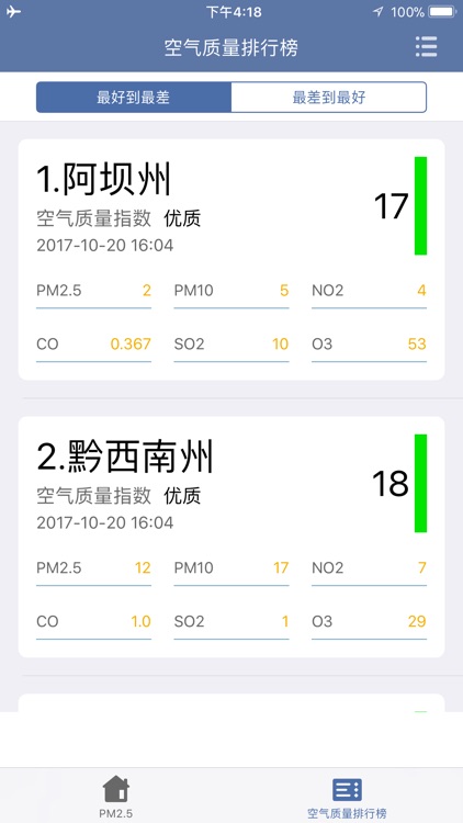 实时PM2.5查询 & Widget