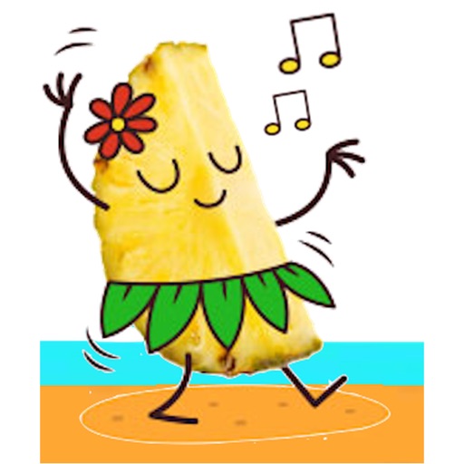 Hello Summer Pineapple Sticker icon