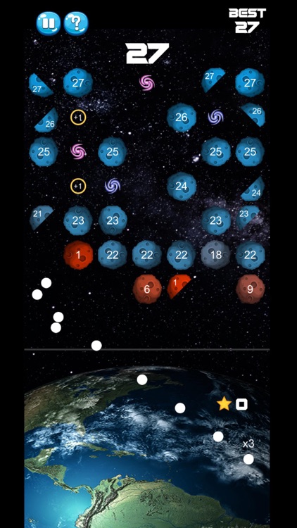 Balls VS Asteroids- Number Hit screenshot-3