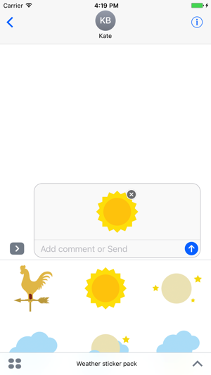 Weather sticker pack for iMessage(圖4)-速報App