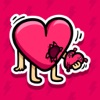 Love Hate Valentine's Sticker