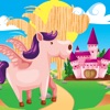 アニメーション動物や馬がおとぎ話の土地パズル - ロジックや形の発見のErlenen無料子供のゲームを、記憶を訓練するため、子供や赤ちゃんのためのゲームを学ぶ