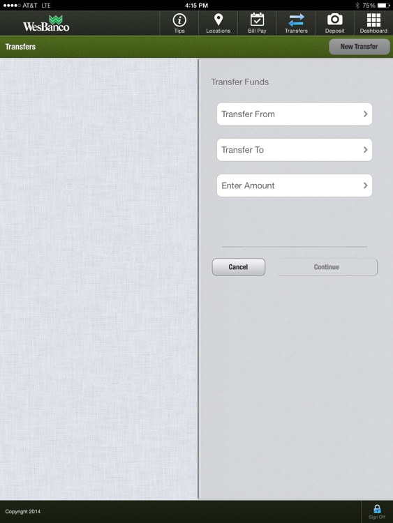 WesBanco Mobile Banking iPad Version