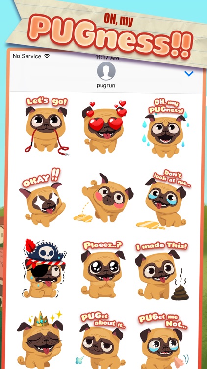 Pug Run Stickers screenshot-3