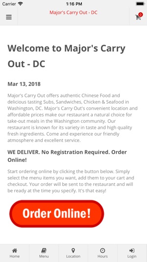 Major's Carry Out DC