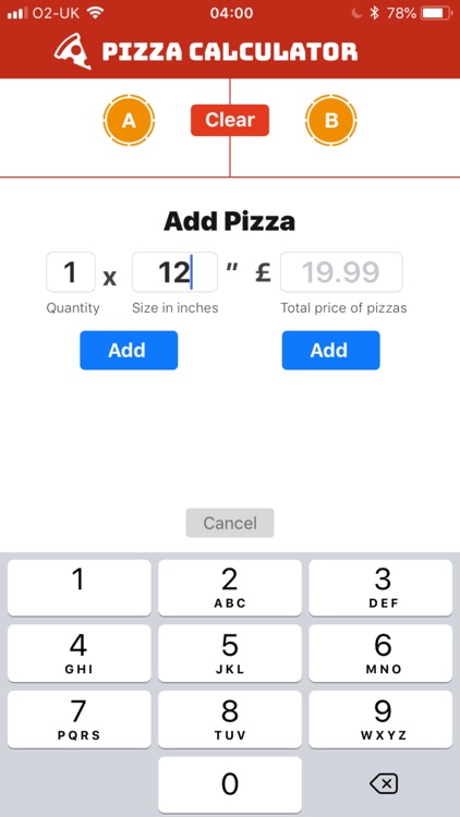 Pizza Calculator