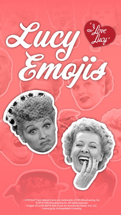 I LOVE LUCY emoji expressions by Bare Tree Media Inc