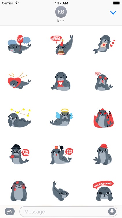 Adorable Seal SealMoji Sticker