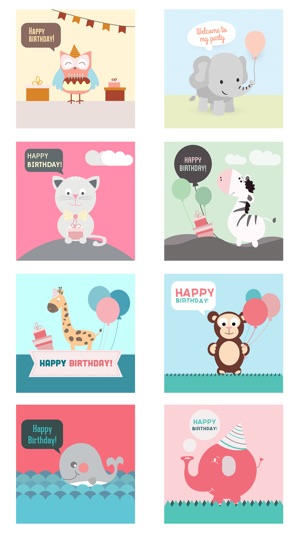 Birthday Card - Best Wishes with Cute Animals(圖4)-速報App