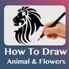 How To Draw Animals & Flowers