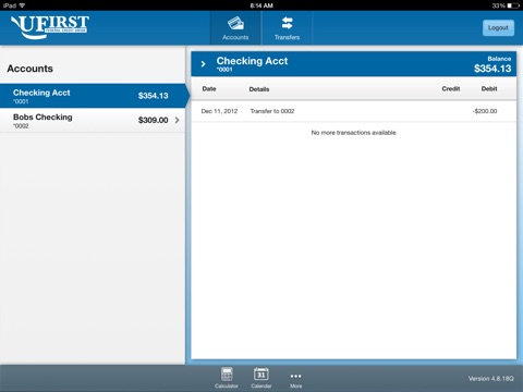 UFirst Federal Credit Union for iPad screenshot 3