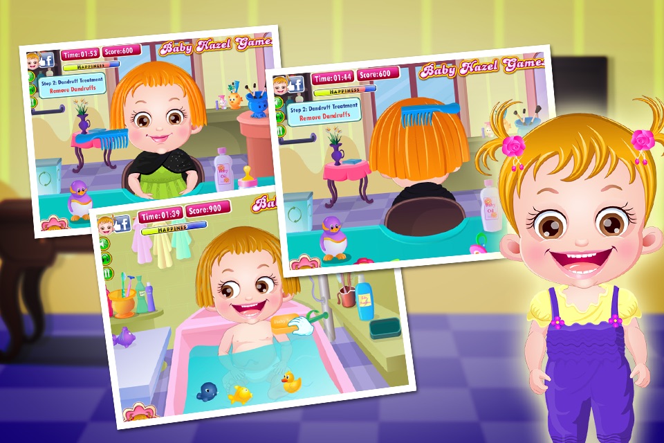 Baby Hazel Hair Care Game screenshot 2