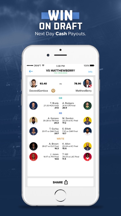 DRAFT: Daily Fantasy Football screenshot-3