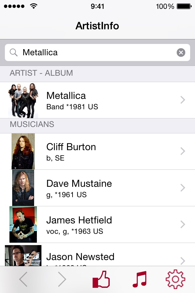 ArtistInfo screenshot 2