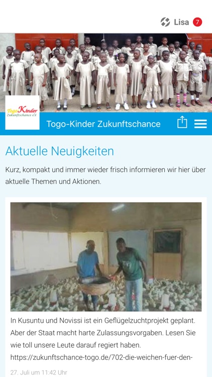 Togo-Kinder Zukunftschance eV