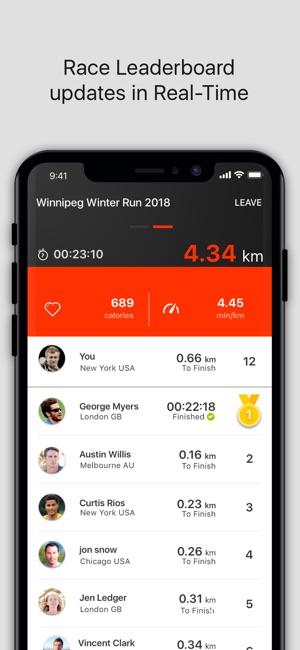 RaceRunner: GPS Real Time Run(圖4)-速報App