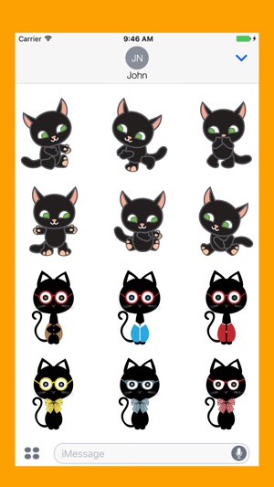 Black Cat Sticker for iMessage