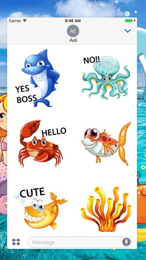 Sea Animal Stickers Pack