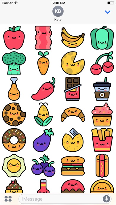 Cute Food Stickers! screenshot 2