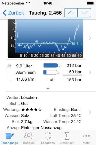 Dive Log screenshot 3