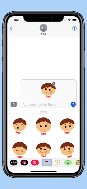 Cute boy - emoji smiley pack(圖3)-速報App