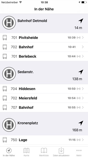 Fahrplan SVD Detmold