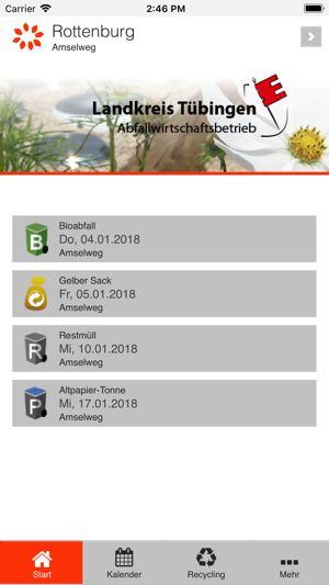 Landkreis Tübingen Abfall-App