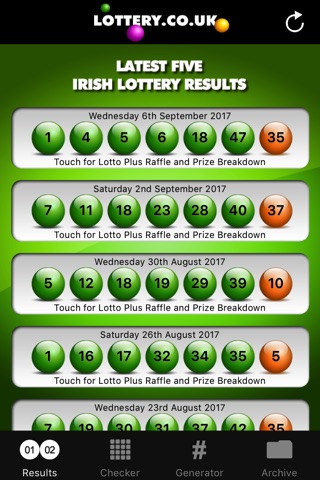 Irish Lotto Results screenshot 2
