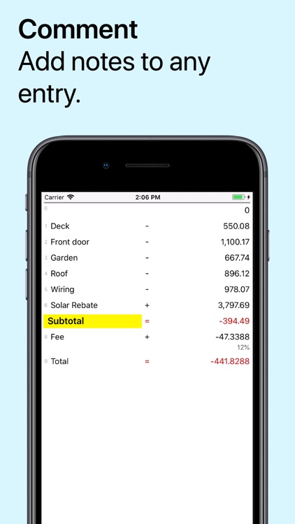 Digits Tape Calculator