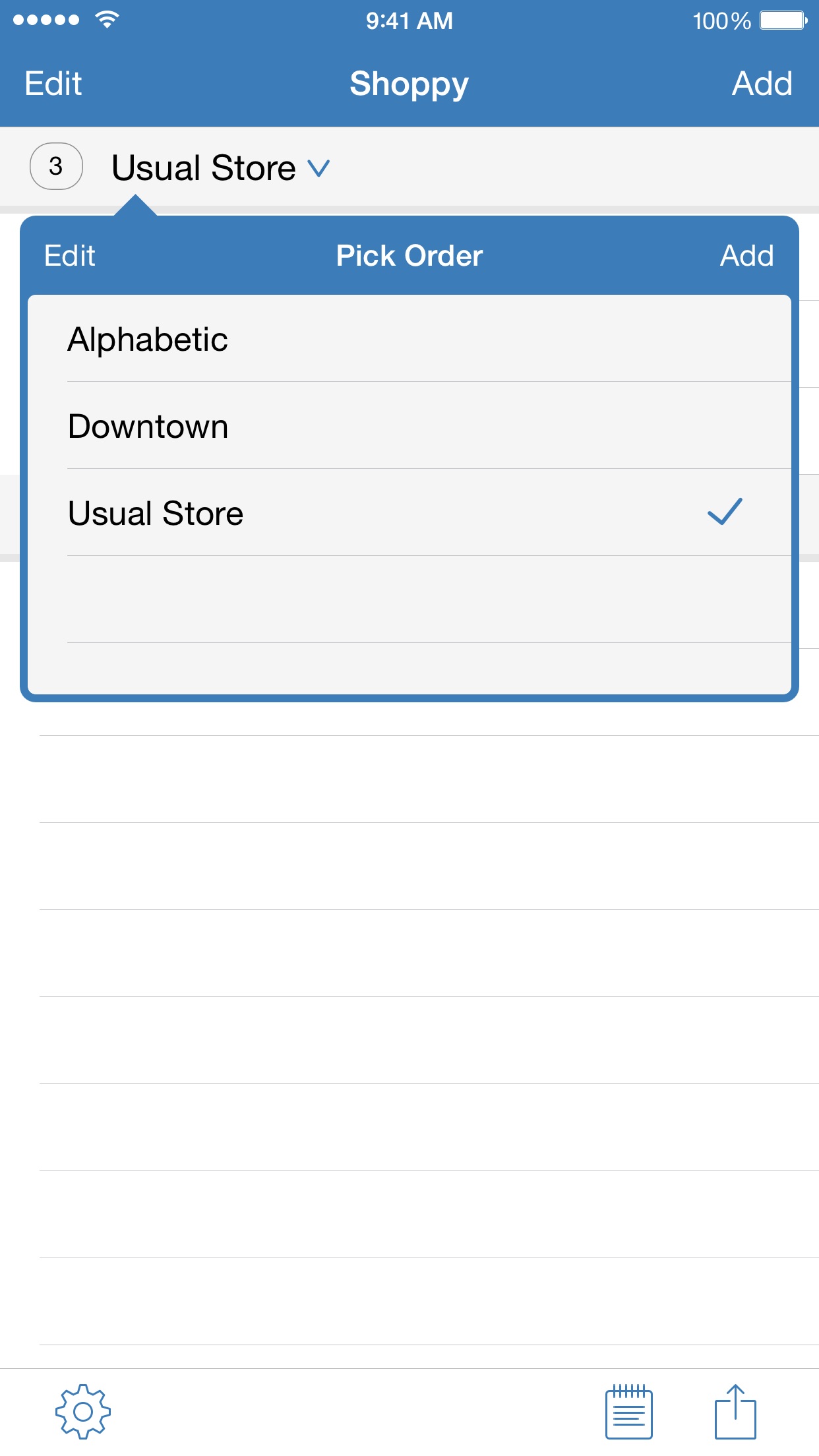 Screenshot do app Shoppy ~ Groceries