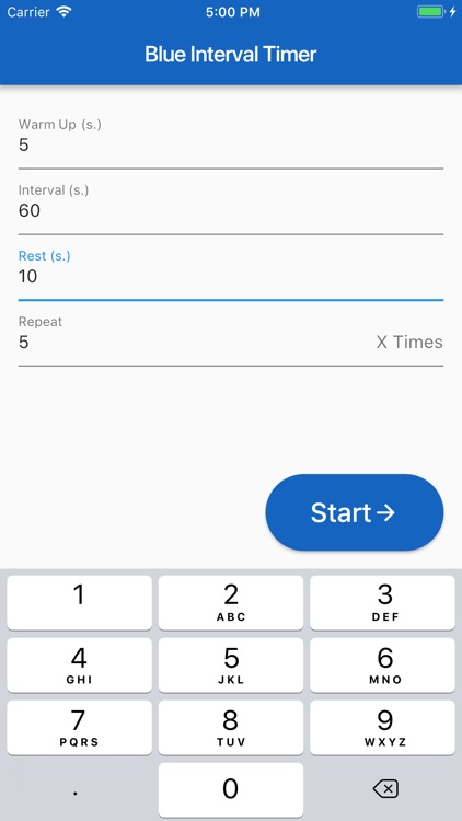 Blue Interval Timer screenshot-3