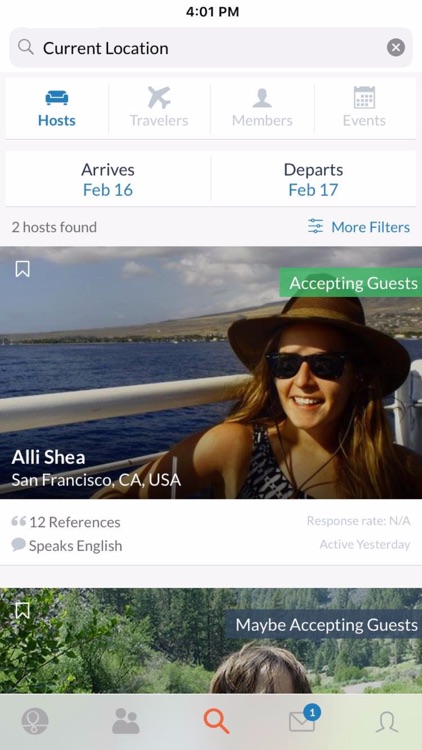 Couchsurfing Travel App