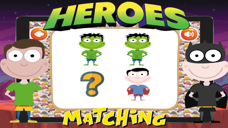 Super Heroes Card Matching