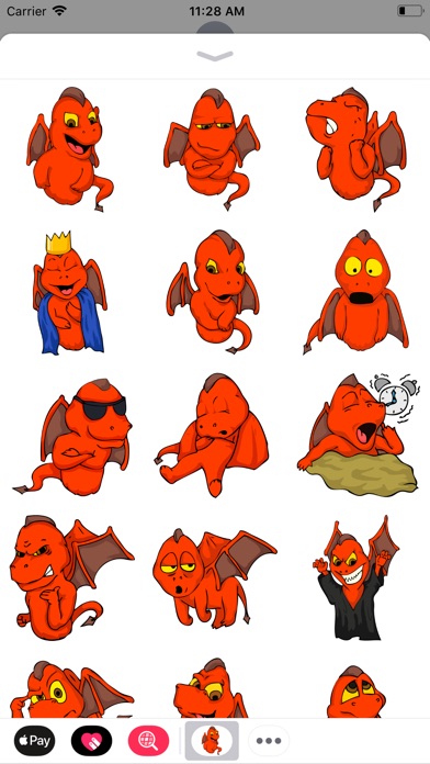 Red Baby Dragon Stickers screenshot 2